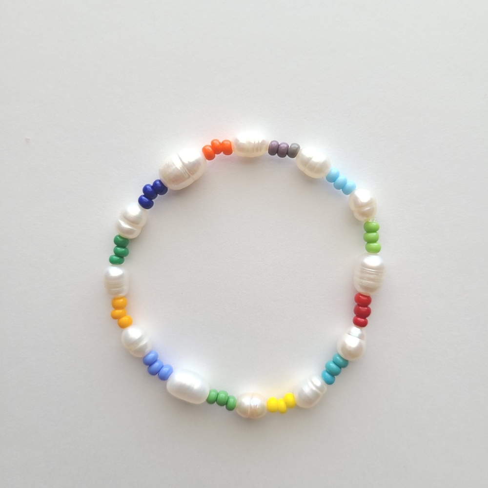 Seed Bead And Pearl Bracelet Set - Picture 3 of 8